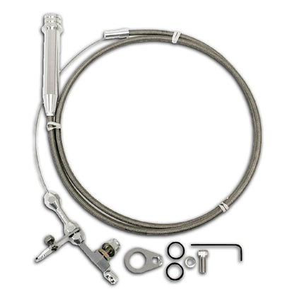 STAINLESS STEEL BRAIDED for chevy 700R4 TUNED-PORT TRANSMISSION KICKDOWN CABLE