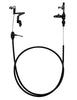 Transmission Kickdown Cable Kit Black Braided Stainless Steel For Chrysler 904