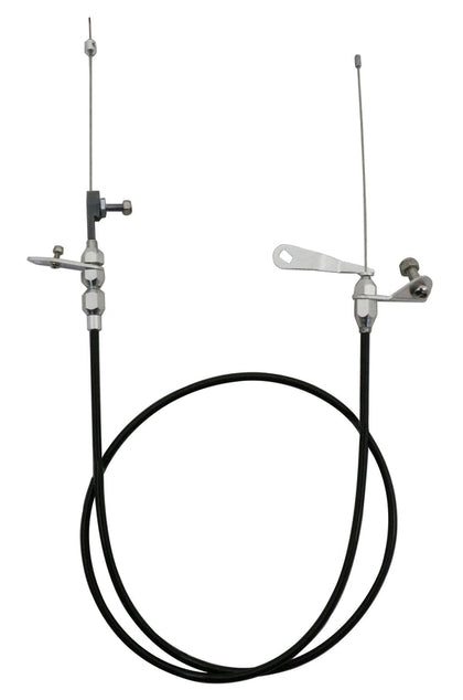 Transmission Kickdown Cable Kit Black Braided Stainless Steel For Ford C-6