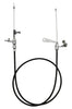 Transmission Kickdown Cable Kit Black Braided Stainless Steel For Ford C-6