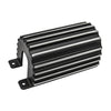 Round Canister Ignition Coil Cover Black Aluminum With Polished Finish Fins