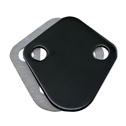 STEEL CHEVY BB 396-454 AND FORD FUEL PUMP BLOCK OFF PLATE - BLACK