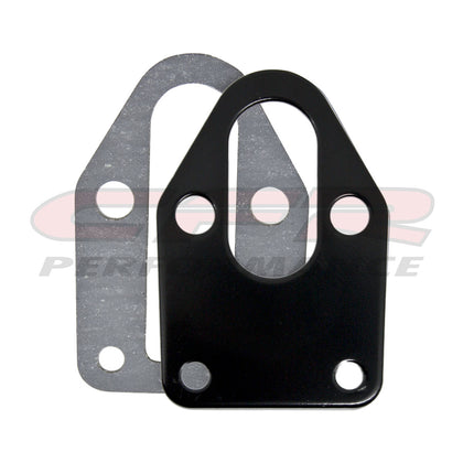 Steel Chevy Sb Fuel Pump Mounting Plate - Black