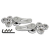 3.5 Inch Long Chrome Plated Billet Aluminum Door Handle Pair
