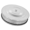 CHEVY-FORD 14" CHROME STEEL AIR CLEANER SET - FLAT BASE
