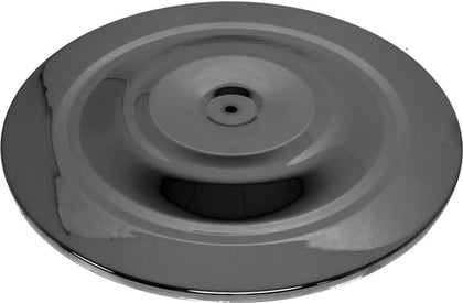 14 Inch Round Air Cleaner Top Black Chrome Steel For Single Wing Nut Ford Chevy