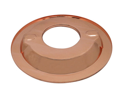 14 Inch Round Recessed Copper Plated Steel Air Cleaner Base Fits 5-1/8 Inch Neck