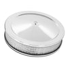 CHEVY-FORD 14" CHROME STEEL AIR CLEANER SET - RECESSED BASE