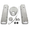 For 1958-86 Chevy Small Block Chrome Steel (Short) Engine Dress Up Kit - Flamed