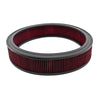 14 x 3 Inch Round Automotive Air Cleaner Filter Washable Red Cotton