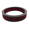 COTTON 14"X3" UNIVERSAL ROUND WASHABLE AIR CLEANER FILTER - RED