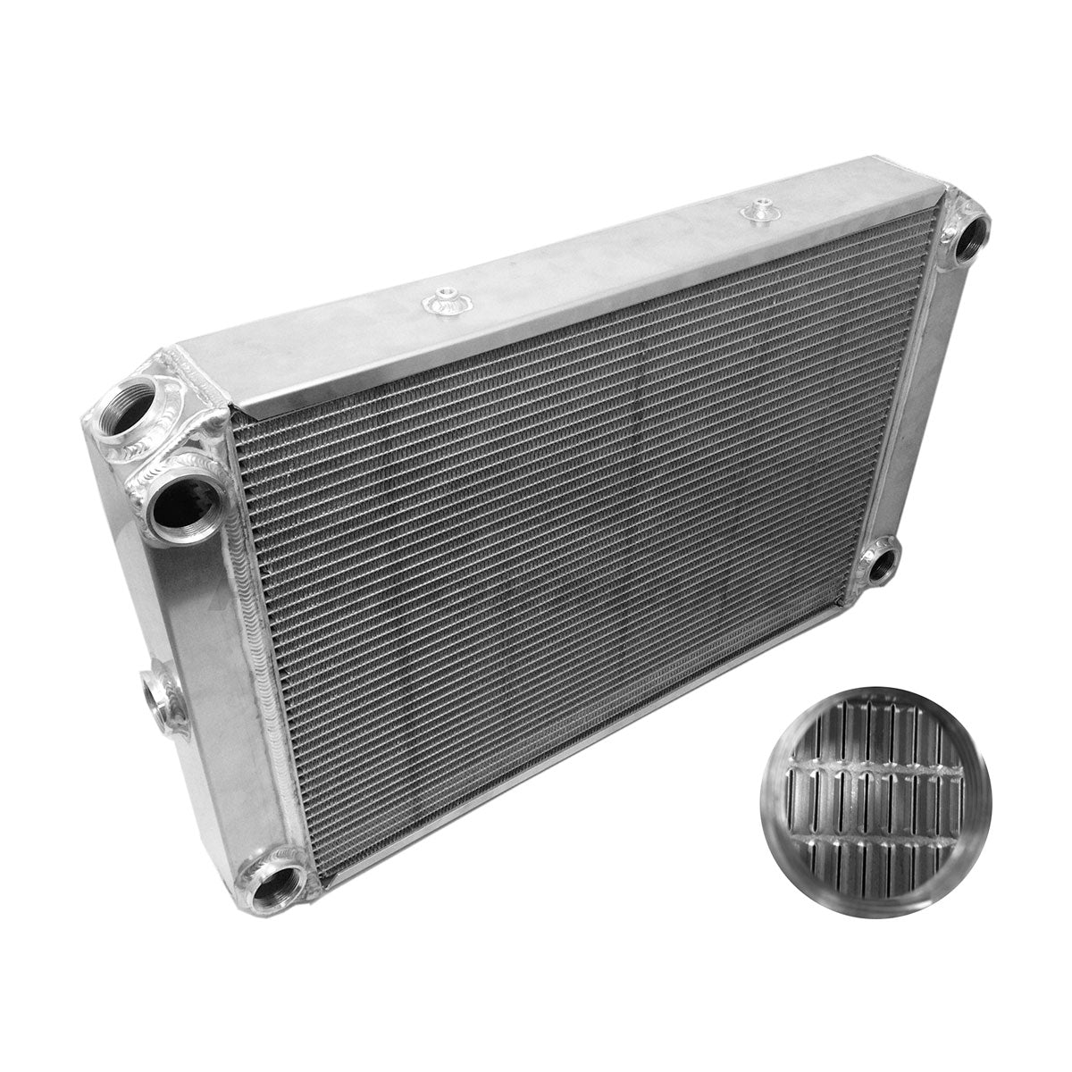 Universal Modular Radiator 3 Row Aluminum 24 x 19 Inch EMC x3 7x -20AN ...
