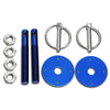 For CHEVY Ford ALUMINUM HOOD PIN KIT FLIP-OVER STYLE - BLUE