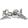 FOR 1979-93 FORD MUSTANG 5.0 ALUMINUM SERPENTINE PULLEY & BRACKET KIT CHROME