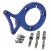 BILLET ALUMINUM For 1979-93 FORD MUSTANG 5.0 POWER STEERING BRACKET SET - BLUE