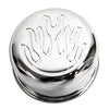 For Chevy Ford Chrome Steel Breather - Flamed