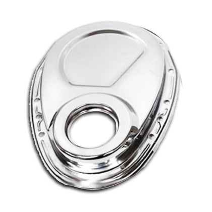 Timing Chain Cover Chrome Steel For Chevy Small Block 283 350 Not For Gear Drive