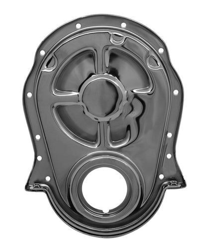 For 1966-90 CHEVY BIG BLOCK STEEL TIMING CHAIN COVER BLACK CHROME