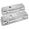 For 75-88 BUICK 231 3.8L V6 CHROME FINISH STEEL VALVE COVERS NO AIR CONDITIONING