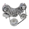 BILLET For Chevy BB COMPLETE PULLEY, BRACKET & PUMP SERPENTINE KIT (SWP) - POLISHED