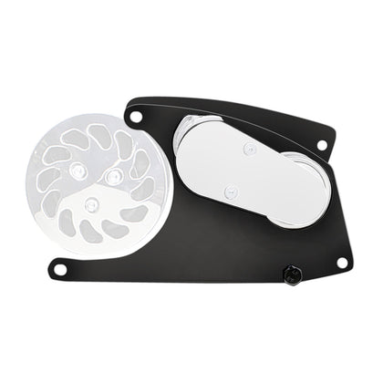 STEEL For Chevy LS SD7 STYLE AIR COMPRESSOR RELOCATION LONG BRACKET KIT - CHROME