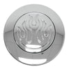 For 1967-94 Chevy Gm Flamed Chrome Aluminum Steering Wheel Horn Button - 9 Hole