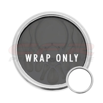 GENUINE LEATHER STEERING WHEEL HALF WRAP - WHITE