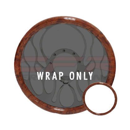 PLASTIC STEERING WHEEL WRAP RING - WOOD GRAIN HYDROGRAPHIC