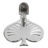 BILLET ALUMINUM REAR VIEW MIRROR POKER SPADE - CHROME