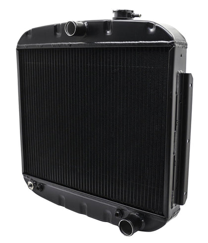 For 1955-57 CHEVY DIRECT FIT ALUMINUM RADIATOR - DIRECT REPLACEMENT - BLACK