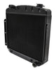 Radiator Black 2 Row Aluminum Direct Replacement For 1955-57 Chevy Inline 6 Cars