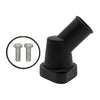 45 Degree Swivel Water Neck Black Aluminum For Chevy Big Block Small Block V8