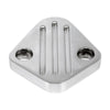 Fuel Pump Block Off Plate Ball Milled Polished Aluminum For Chevy BBC Ford SB BB