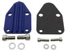 Blue Finned Zinc Alloy Fuel Pump Block Off Plate Fits Chevy Small Block SBC