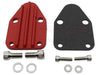 Red Finned Zinc Alloy Fuel Pump Block Off Plate Fits Chevy SBC 283 302 305 307