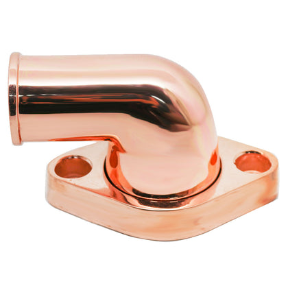 For Chevy SMALL BLOCK-BIG BLOCK ALUMINUM 90 DEGREE SWIVEL WATER NECK - COPPER