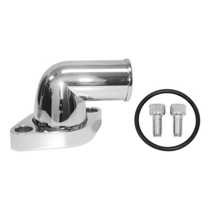 For Chevy SMALL BLOCK-BIG BLOCK ALUMINUM 90 DEGREE SWIVEL WATER NECK - CHROME