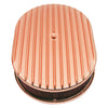 Copper Finish Finned Oval Air Cleaner 11-7/8 x 8-1/4 x 3 Inches 5-1/8 Inch Neck