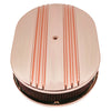 Oval Air Cleaner Set Copper Finish Aluminum Partial Finned For 5-1/8'' Carb Neck