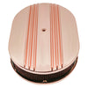 CHEVY-FORD Al. 12" OVAL AIR CLEANER PAPER FILTER POLISHED PARTIAL FINNED COPPER