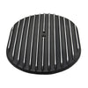 Aluminum 12" Oval Air Cleaner Top Finned - Black