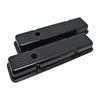 Black Valve Covers For 58-86 Chevy SBC 283 305 327 350 400 Short Ball Milled