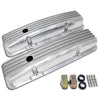 FOR 1958-86 CHEVY SMALL BLOCK SHORT CHROME ALUMINUM VALVE COVERS FULL FINNED