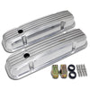 For Pontiac 326-455 Polished Aluminum Valve Covers - Finned