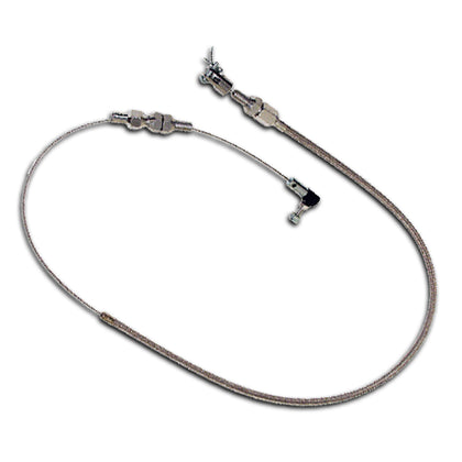 24 INCH STAINLESS STEEL BRAIDED THROTTLE CABLE KIT - UNIVERSAL