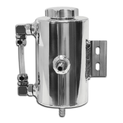 Universal Aluminum Power Steering Overflow Tank - 2 Fittings