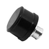 BILLET ALUMINUM ROUND PUSH IN VALVE COVER BREATHER SMOOTH - ANODIZED BLACK