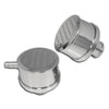 CHEVY-FORD CHROME BILLET ALUMINUM BREATHER SET W- PCV - BALL MILLED