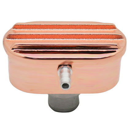 For Chevy Ford Finned Copper Aluminum Breather With Tube For 1.25