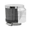 STEEL COTTON FILTER BREATHER CLAMP ON FOR 1 3/8" TUBES W/SHIELD - CHROME